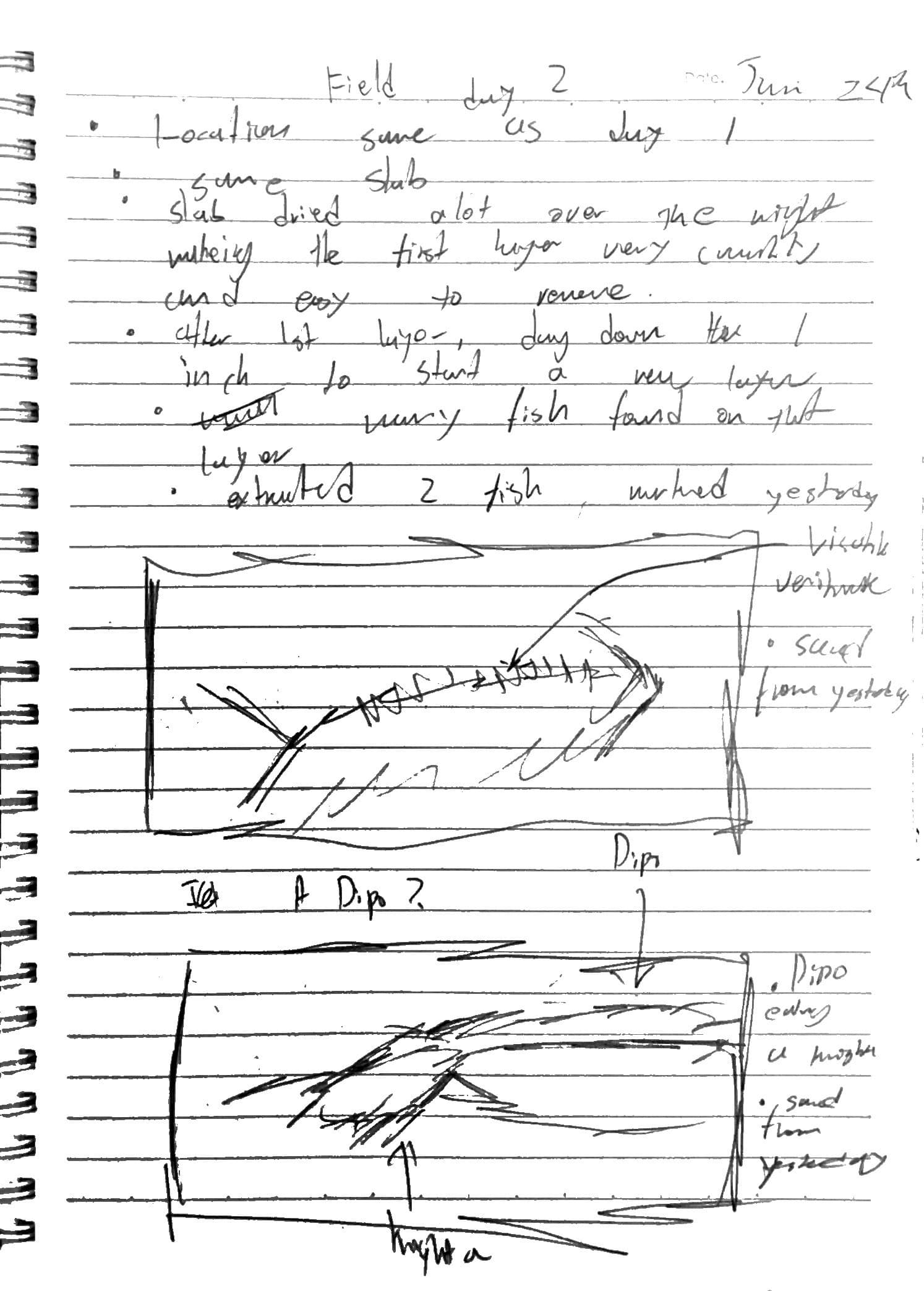 Day 2 field notes, page 5