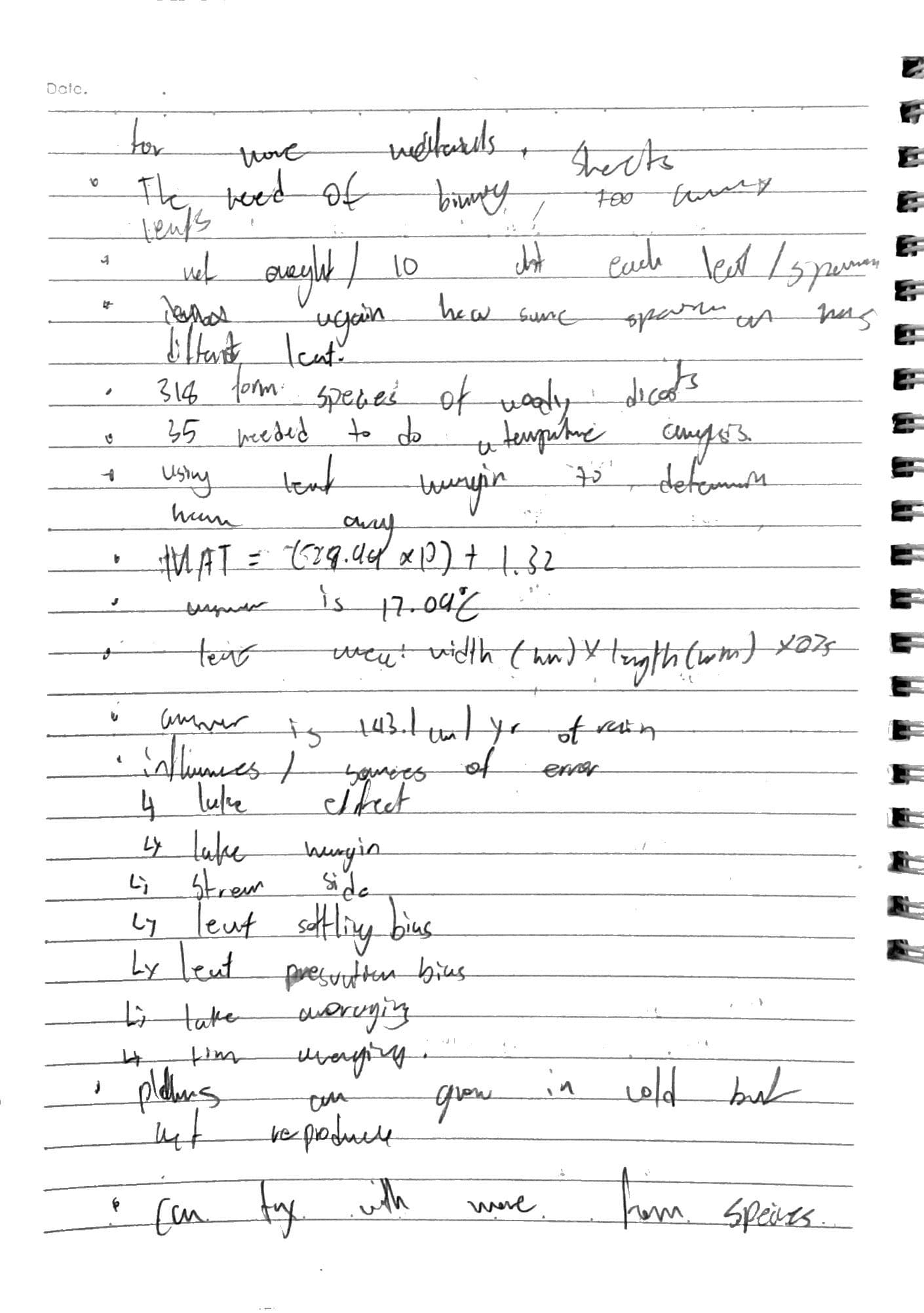 Day 4 field notes, page 3