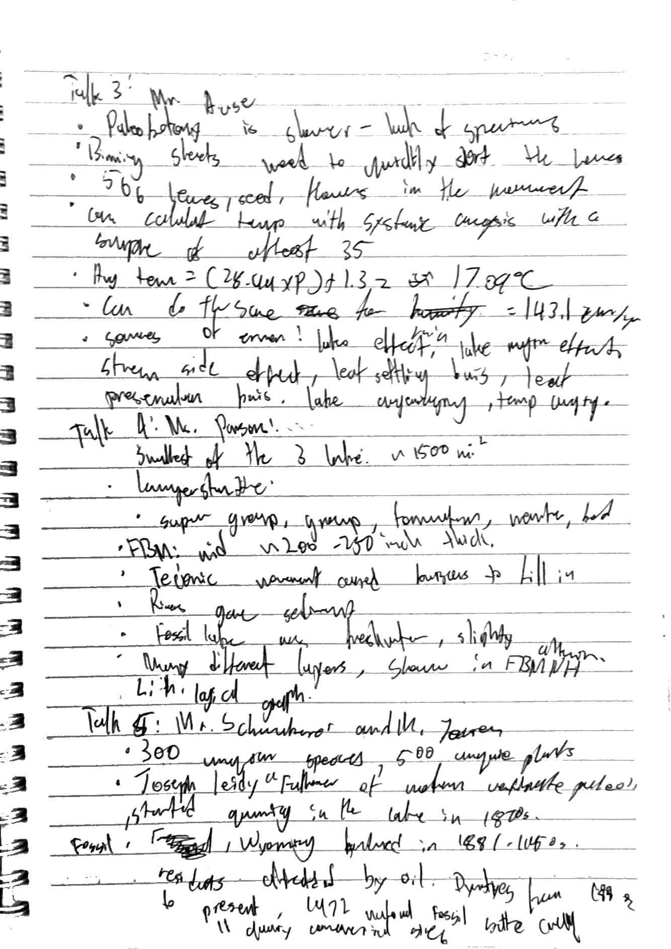 Day 5 field notes, page 3